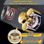 36 Inch Under Cabinet Range Hood | 700 CFM Stainless Steel | Convertible Ducted/Ductless | Washable Grease Filters | 3 Speed Fan | LED Lighting | Includes Charcoal Filters - Kendraja