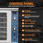 Commercial Convection oven-Double layer Electronic gas control, SS430 front, side and top