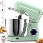 Honinst Stand Mixer, 6.5QT 10-Speed Tilt-Head Electric Stand Mixer, 3-In-1 Kitchen Mixer with Bowl, Dough Hook, Whisk and Beater, Food Mixer for Baking, Cake and Most Home Cooks, Light Green