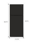 Frigidaire FFHT1822UB 18 cu. ft. Refrigerator with Spacious Interior Storage, Humidity Controlled Crispers to keep produce fresh for longer, Bright LED Lighting, Energy Star Certified, in Black
