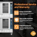 Commercial Convection oven-Double layer Electronic gas control, SS430 front, side and top