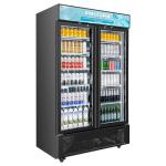 BINGERMA Commercial Merchandiser Display Refrigerator 40 Cu.ft. with 2 Glass Doors ETL Drink Cooler Beverage Fridge for Bars,Restaurants, Convenience Stores, Supermarkets and Offices