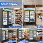 BINGERMA Commercial Merchandiser Display Refrigerator 40 Cu.ft. with 2 Glass Doors ETL Drink Cooler Beverage Fridge for Bars,Restaurants, Convenience Stores, Supermarkets and Offices