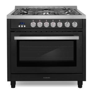 36 in. Nebula Collection 3.8 cu. ft. Gas Range, 5 Burners, Rapid Convection Oven, Cast Iron Grates in Matte Black