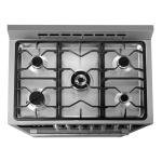 36 in. Nebula Collection 3.8 cu. ft. Gas Range, 5 Burners, Rapid Convection Oven, Cast Iron Grates in Matte Black