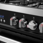 36 in. Nebula Collection 3.8 cu. ft. Gas Range, 5 Burners, Rapid Convection Oven, Cast Iron Grates in Matte Black