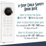 Nostalgia Retro Microwave Oven 0.7 Cu Ft, 700-Watt Countertop Size with Glass Turntable, Child Safety Lock, 8 Auto-Cook Programs, Digital Clock, White