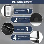 Antarctic Star 3.5 Cu.ft Chest Freezer 6.8℉to -4℉with Removable Basket Free Standing Top open Door Compact Freezer with Adjustable Temperature Defrost Water Drain/Power Saving Black