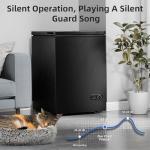 Antarctic Star 3.5 Cu.ft Chest Freezer 6.8℉to -4℉with Removable Basket Free Standing Top open Door Compact Freezer with Adjustable Temperature Defrost Water Drain/Power Saving Black