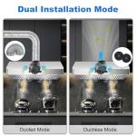 Under Cabinet Range Hood 30 inch, Kitchen Hood 900 CFM Stainless Steel with Gesture & Remote Control, 3-Speed Fan, Time Setting, Dishwasher Safe Baffle Filters, Range Hoods Ductless Convertible Duct