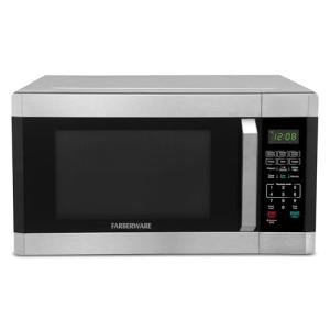 Farberware Countertop Microwave 1100 Watts, 1.6 cu ft - Smart Sensor Microwave Oven With LED Lighting and Child Lock - Perfect for Apartments and Dorms - Easy Clean - Stainless Steel