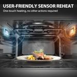 TOSHIBA P05 Combo Countertop Microwave Oven, with 2.4-Inch Color Screen, Origin Inverter Technology, Smart Sensor, Compatible with Alexa, 1100W, Air Fryer, 1.3 Cu.Ft, Silver