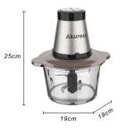 Akureo Kitchen in the Box Mini Food Processors, Electric Food Chopper with Meat Grinder & Vegetable Chopper - 2 Sets of Bi-Level Blades for Fruits/Meat/Nuts