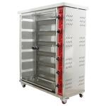 WYDDDARY 6-Roller Vertical LPG Gas Chicken Roaster Oven Commercial Stainless Steel Rotary Chicken Rotisserie Machine Adjustable Firepower with Six Burners Six Brochettes 110V