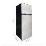 Frigidaire 2 Door Apartment Size Refrigerator with Freezer, 7.5 cu ft, Retro, Silver, Platinum