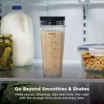 Ninja BN301 Nutri-Blender Plus Compact Personal Blender, 900-Peak-Watt Motor, Frozen Drinks, Smoothies, Sauces & More, (3) 20 oz. To-Go Cups, (2) Spout-Lids (1) Storage-Lid, Dishwasher Safe, Silver