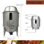 BEILOCKERY Commercial Stainless Steel LP Gas Roast Duck Oven with Regulating Valve,31.5 * 31.5 * 53 Inch BBQ Roaster, Duck Roaster Grill for Restaurants, Stalls, Barbecue