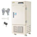 VEVOR Ultra Low Temperature Freezer, 28 L, −40℉ to −123℉ Adjustable Temp Range, with Rollers and Digital Display, 304 Stainless Steel Liner, Low Temperature Lab Freezer for Laboratory Samples Storage