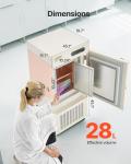 VEVOR Ultra Low Temperature Freezer, 28 L, −40℉ to −123℉ Adjustable Temp Range, with Rollers and Digital Display, 304 Stainless Steel Liner, Low Temperature Lab Freezer for Laboratory Samples Storage