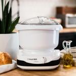 NutriMill Artiste Kitchen Electric Stand Mixer 500 Watt 6.5 Quart Bowl with Dough Hook & Wire Whips (Black Trim)