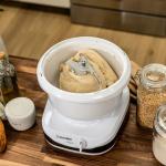 NutriMill Artiste Kitchen Electric Stand Mixer 500 Watt 6.5 Quart Bowl with Dough Hook & Wire Whips (Black Trim)