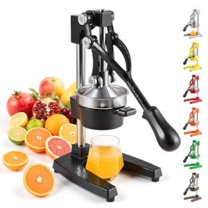CO-Z Hand Press Juicer Machine, manual Orange Juicer and Professional Citrus Juicer for Orange Juice Pom Lime Lemon Juice, Orange Juicer Squeezer and Crusher, Easy to Clean, Black