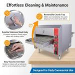 EASYROSE CPO14D 3600W 240V 60HZ Countertop Pizza Commercial Conveyor Oven with 14″ BELT