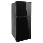 RecPro Everchill 10.7 Cu Ft 12V RV Refrigerator with Freezer | Black Finish | Dual Swing Glass Doors | Independent Temp Controls | Frost Free | Vibration Protection