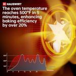 Hauswirt Air Fryer Toaster Oven, 42 Qt Extra Large Countertop Convection Oven, Dual NTC Precise Control for Even Browning, Split Screen Color Display with 8 Presets & Smart Timer