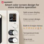 Hauswirt Air Fryer Toaster Oven, 42 Qt Extra Large Countertop Convection Oven, Dual NTC Precise Control for Even Browning, Split Screen Color Display with 8 Presets & Smart Timer