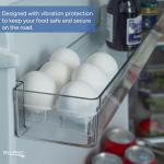 RecPro Everchill 10.7 Cu Ft 12V RV Refrigerator with Freezer | Black Finish | Dual Swing Glass Doors | Independent Temp Controls | Frost Free | Vibration Protection