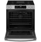 GE GGS600AVFS 30 inch Slide-In Gas Convection Range with Steam Cleaning and EasyWash Tray, Stainless Steel