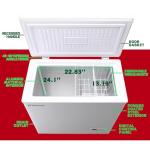 DEMULLER Chest Freezer 5.0 Cubic Feet Freezers with Temperature Display Panel Small Deep Freezer 2 Removable Basket Top Open Door Freezer Ideal for Apartment Office Dorm White