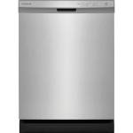 Frigidaire 24 in Front Control Built-in Tall Tub Dishwasher in Stainless Steel with 4-Cycles and DishSense Sensor Technology