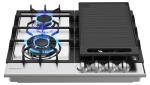 GASLAND 24 Inch Gas Cooktop with Griddle, 4 Sealed Burners Stovetop, LPG/NG Convertible Dual Fuel Natural Gas Hob, Heavy Duty Cast Iron Grates, Electronic Ignition, Zinc Alloy Knobs, Stainless Steel