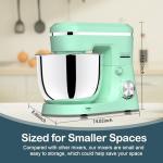 Electric Stand Mixer with 6.5 Quart Bowl, 660W Household Food Mixer 10+p Speeds, Kitchen Tilt-Head Bread Dough and Cake Mixers with Dough Hook, Whisk, Beater, Splash Guard and Egg Separator