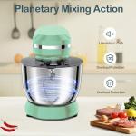 Electric Stand Mixer with 6.5 Quart Bowl, 660W Household Food Mixer 10+p Speeds, Kitchen Tilt-Head Bread Dough and Cake Mixers with Dough Hook, Whisk, Beater, Splash Guard and Egg Separator