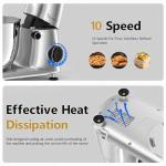 Vezzio Stand Mixer,6 Quarts,10-Speed Tilt-Head,Kitchen Food Mixer with Stainless Steel Bowl,Dough Hook,Whisk, Beater,Egg White Separator (Silver)