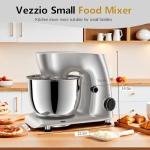 Vezzio Stand Mixer,6 Quarts,10-Speed Tilt-Head,Kitchen Food Mixer with Stainless Steel Bowl,Dough Hook,Whisk, Beater,Egg White Separator (Silver)