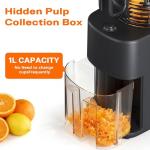 Cold Press Juicer, 5.5" Wide Feed Chute Juice Machine, High Juice Yield, Slow Masticating Juicer for Whole Vegetables & Fruits,Concealed Pulp Container Design for Aesthetic Appeal and Practicality