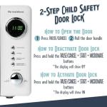 Nostalgia Retro Compact Countertop Microwave Oven - 0.7 Cu. Ft. - 700-Watts with LED Digital Display - Child Lock - Easy Clean Interior - White