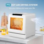 EUHOMY Portable Dishwasher Countertop, 8 Programs Dishwasher with 5L Built-in Water Tank and Drain Hose, Countertop Dishwasher No Hookup with 8 Modes with Self Clean & Baby Care, Dish Washer for RVs