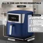 Nuwave Brio Plus 6-in-1 Air Fryer, 7-Qt Large Capacity, 50°F–400°F Precise Temp Control, Non-Toxic PFAS-Free Nonstick, Air Fry, Bake, Roast, Toast, Dehydrate, Reheat, 100 Presets, Dishwasher Safe