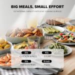 Nuwave Brio Plus 6-in-1 Air Fryer, 7-Qt Large Capacity, 50°F–400°F Precise Temp Control, Non-Toxic PFAS-Free Nonstick, Air Fry, Bake, Roast, Toast, Dehydrate, Reheat, 100 Presets, Dishwasher Safe