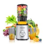 Juicer Machines, Cold Press Juicer with 5.3'' Large Feed Chute, Fit Whole Fruit and Vegetable Slow Juice Extractor Machine, 300W Masticating Juicers Easy To Clean, High Juice Yield, BPA Free