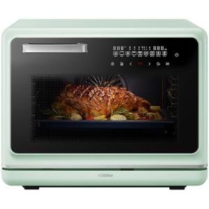 ROBAM Toaster Air Fryer Steam Oven Combo, Countertop Convection Cooker with Fry & Bake, 1.2 Cu.Ft Large Capacity Combi Oven, Smart Touch Precise Temp Control, Multi-Stage, 32 Preset Recipes (Green)