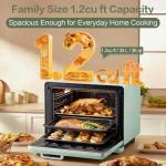 ROBAM Toaster Air Fryer Steam Oven Combo, Countertop Convection Cooker with Fry & Bake, 1.2 Cu.Ft Large Capacity Combi Oven, Smart Touch Precise Temp Control, Multi-Stage, 32 Preset Recipes (Green)