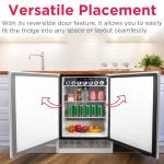 Frigidaire 5.0 CU FT./142L capacity built in under counter fridge. Frost free, Staineless Steel