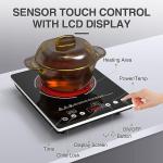 Electric Cooktop Single Burner Portable Stove 1800W 110v -120v Countertop Hot Plates Electric Plug in, Touch Control, Child Lock, 9 Power Levels Low Noise, 4 Hour-Timer Infrared Cooktop