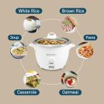 Elite Gourmet ERC-2020 Electric Rice Cooker with Stainless Steel Inner Pot Makes Soups, Stews, Grains, Cereals, Keep Warm Feature, 20 Cups Cooked (10 Cups Uncooked), White